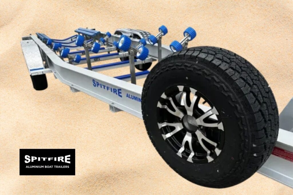 Spare wheel closeup tri axle